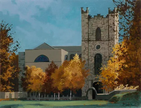 THE RISE AND THE FALL, ST. AUDOEN'S, DUBLIN by John Francis Skelton, oil on canvas board, offered Jul 2022