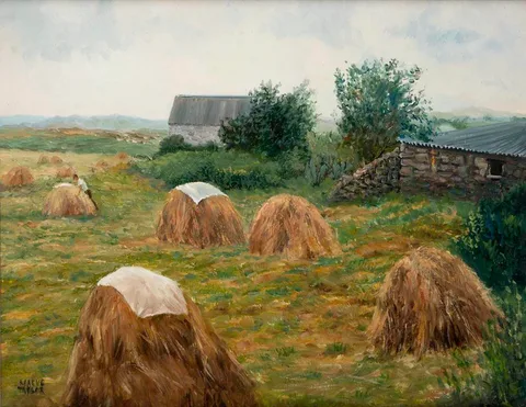 Maeve Taylor, HAYSTACK, BALLYCONNEELY, CONNEMARA, oil on canvas