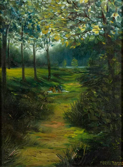 Maeve Taylor, DOONEY WOOD, SLIGO, oil on canvas
