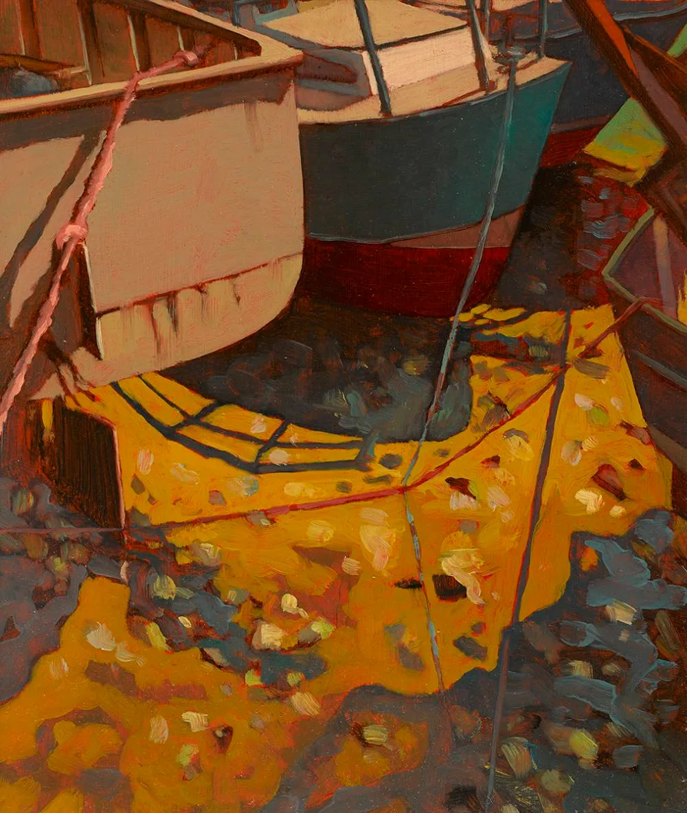 Dave West, LOW TIDE, oil on board