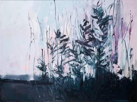 Lisa Ballard, LEAVES AT DUSK, 2008, oil on canvas