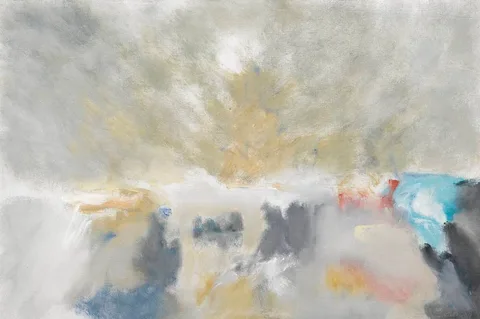 Noel Sheridan, GREY SHAPES IN LANDSCAPE, 2004, oil on canvas
