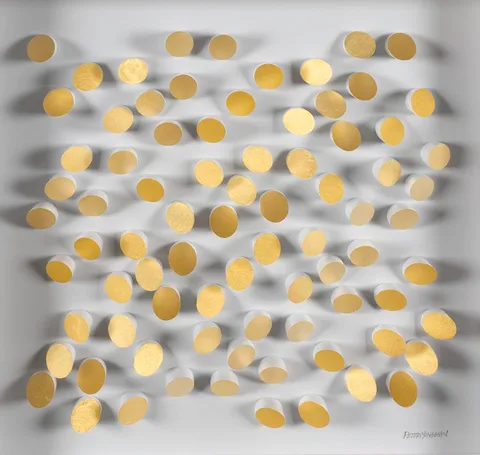 Peter Monaghan, GOLDEN WAVES, mixed media