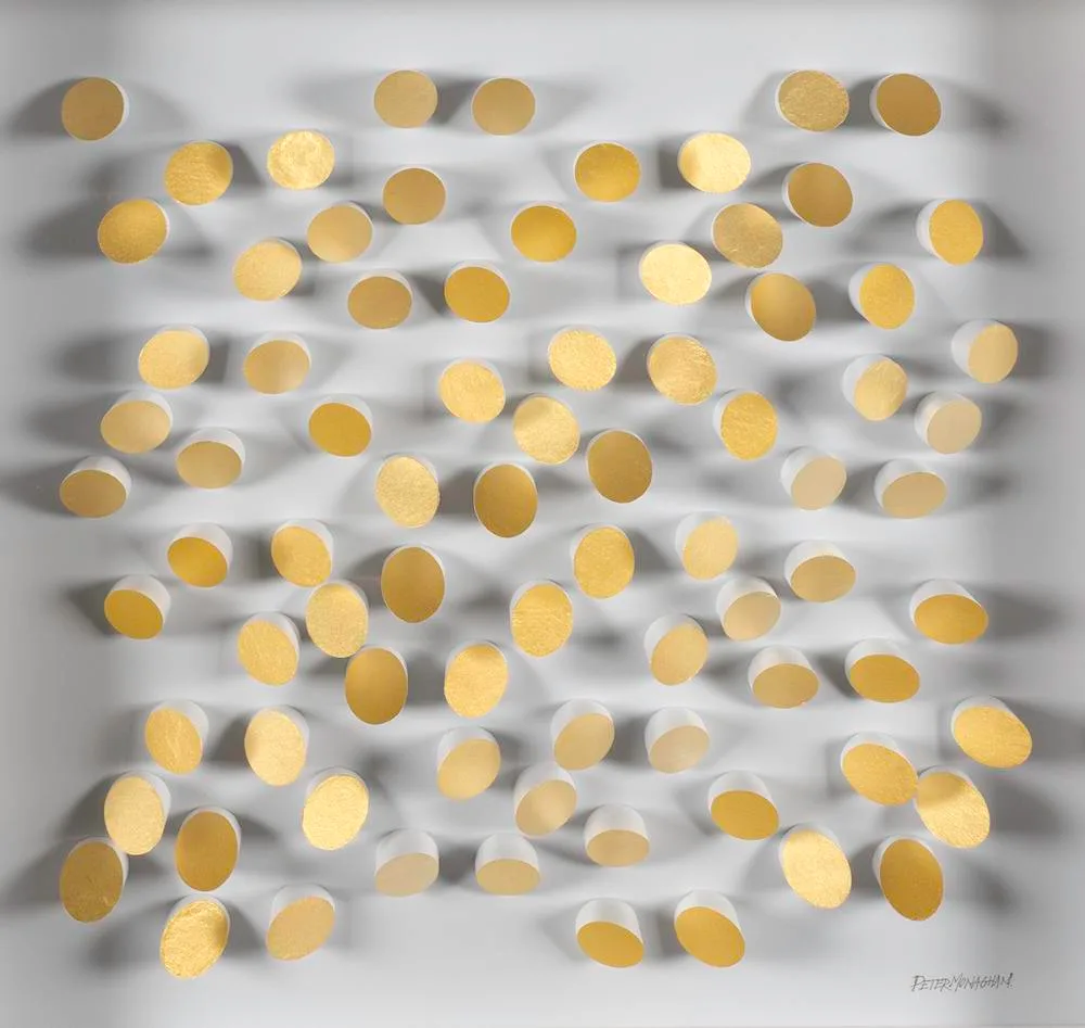 GOLDEN WAVES by Peter Monaghan, mixed media, sold Jul 2022