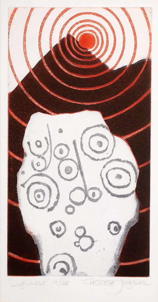 Patricia Jorgensen, LUGHNASA, etching; (no. 7 from an edition of 60)