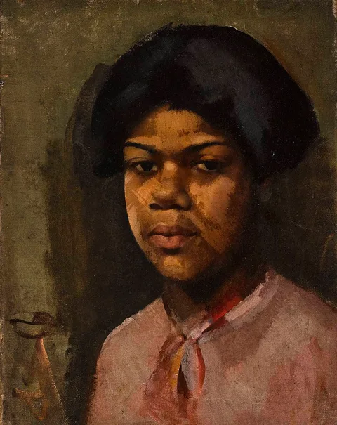 Eileen Reid, PORTRAIT OF A YOUNG GIRL, oil on canvas