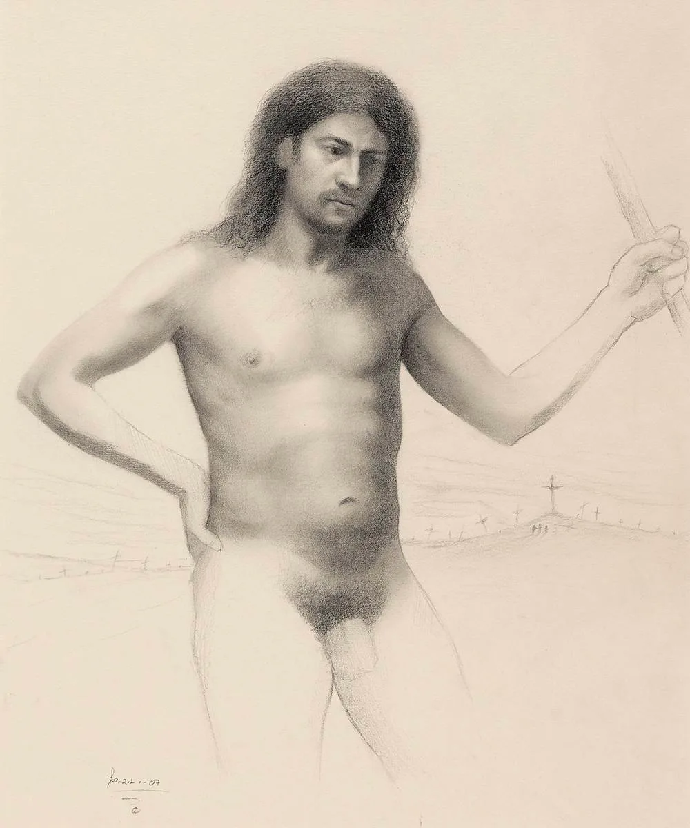 NUDE by Francis O'Toole, 2007, pencil, offered Jul 2022