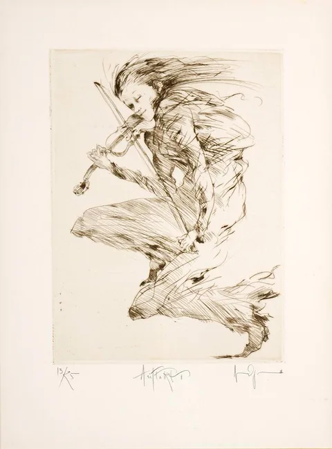 AUFTAKT II (A PAIR) by Gertrude Degenhardt, drypoint etching; (2); (nos. 11 and 13 from editions of 25), sold Jul 2022