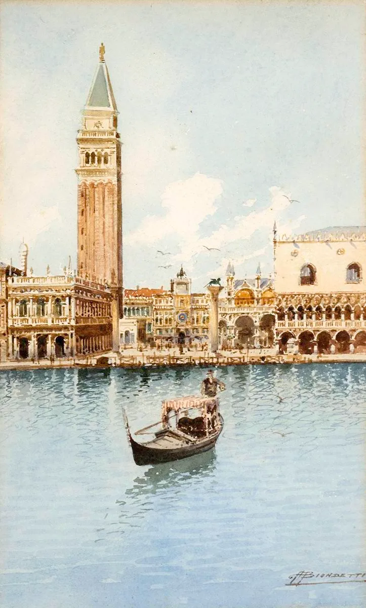 Andrea Biondetti, GRAND CANAL, VENICE, ITALY, watercolour