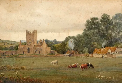 Joseph Poole Addey, JERPOINT ABBEY, 1907, watercolour