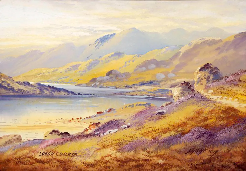 Joan Jameson, LOUGH CORRIB and LOUGH MELVIN (A PAIR), gouache; (2)