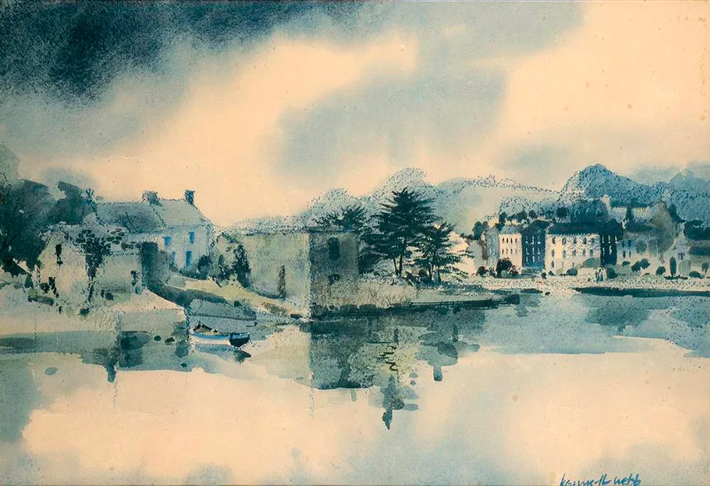 Kenneth Webb, HARBOUR SCENE, print