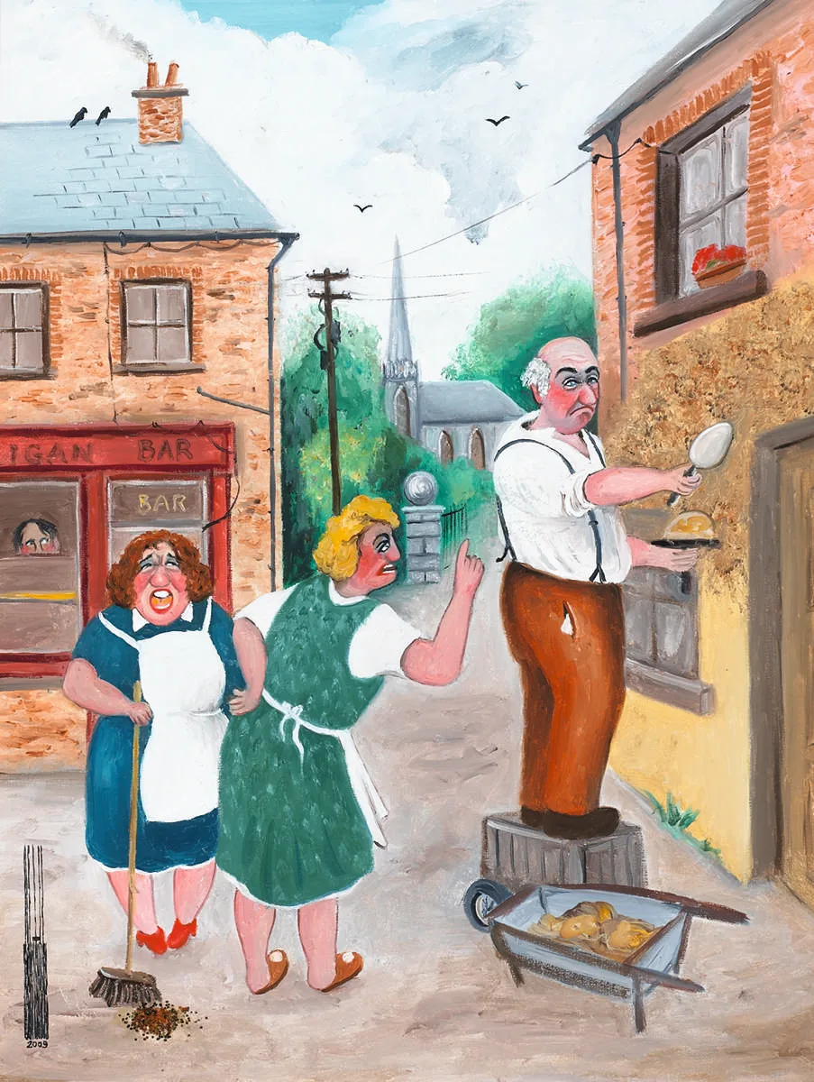 BALDERDASH by John Schwatschke, 2009, oil on canvas, sold Jul 2022