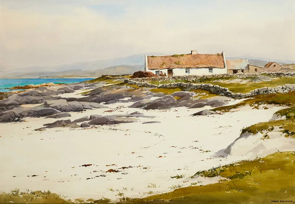 MANNIN BAY, CONNEMARA by Frank Egginton, 1945, watercolour, sold Jun 2022