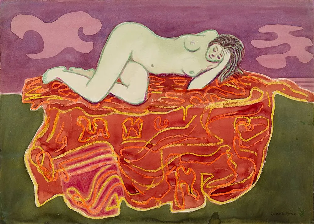 DREAMER by Gerard Dillon, pastel and watercolour, sold Jun 2022