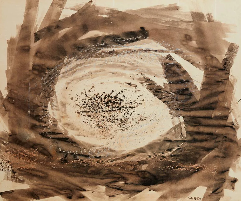 TURBULENT POOL by Patrick Scott, watercolour, sold Jun 2022