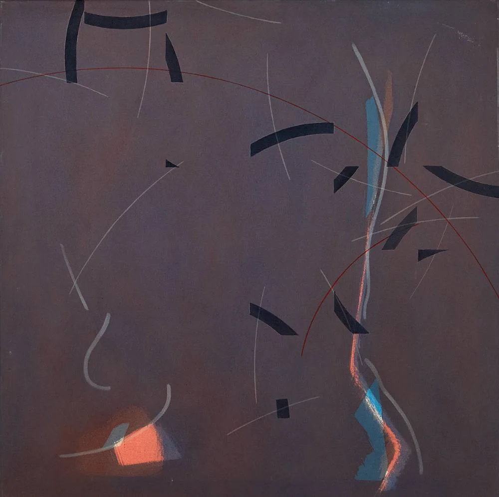 OPENING by Felim Egan, 1986, acrylic on canvas; (unframed), sold Jun 2022