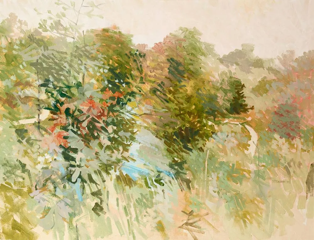 TOWPATH by Terence P. Flanagan, 1985, oil on canvas, offered Jun 2022