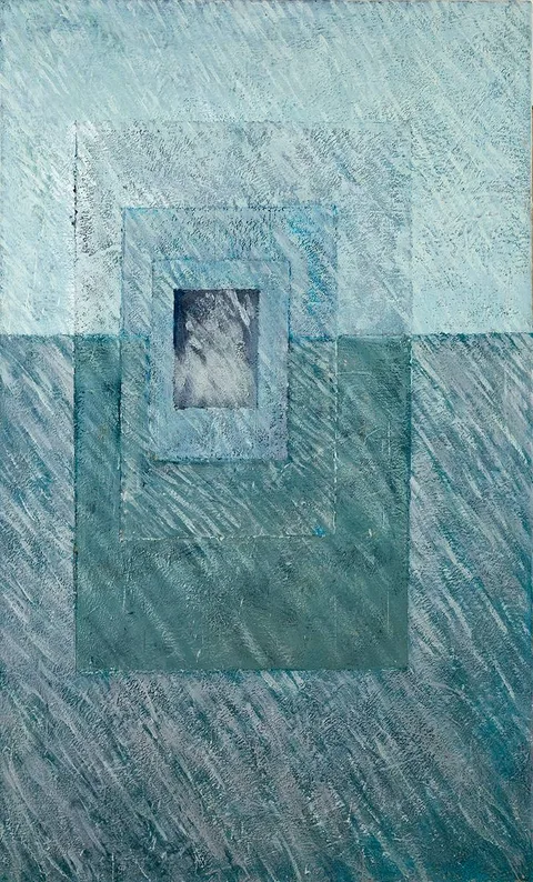 Helen Comerford, UNTITLED, 2005-22, encaustic on canvas; (unframed)