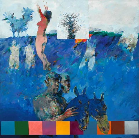 Charles Harper, ANCIENT ROUTES, 1989-2005, acrylic on canvas