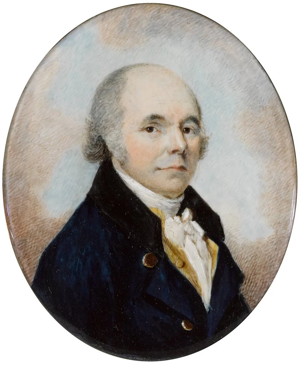 Henry Burch, JOHN CREIGHTON, 2ND LORD ERNE, 1ST VISCOUNT ERNE AND 1ST EARL ERNE (c.1731-1828), watercolour; (oval)