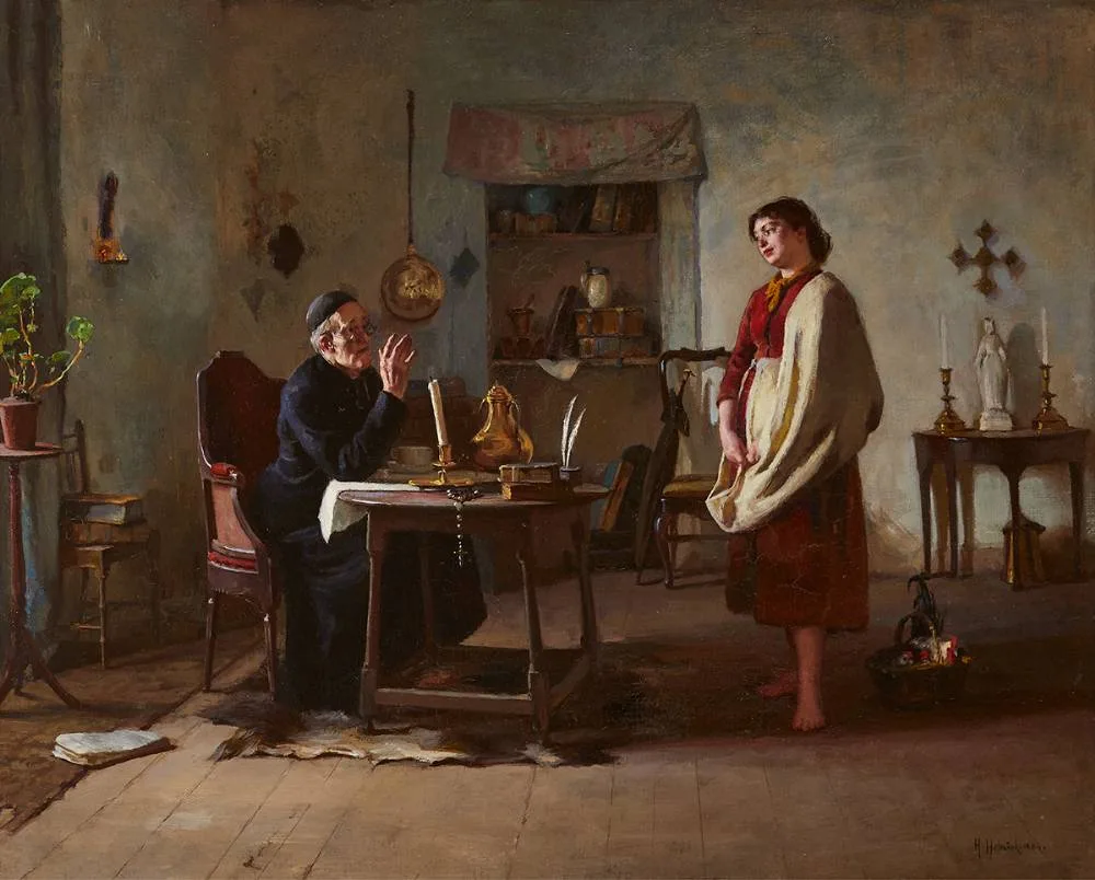 Howard Helmick, RECEIVING INSTRUCTIONS, 1884, oil on canvas