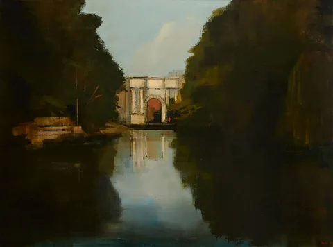 ST. STEPHEN'S GREEN, DUBLIN by Martin Mooney, oil on canvas, sold Jun 2022