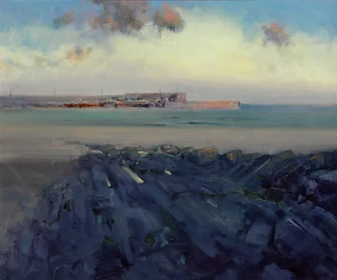 James English, LOUGHSHINNY, WINTER EVENING, 2002, oil on canvas
