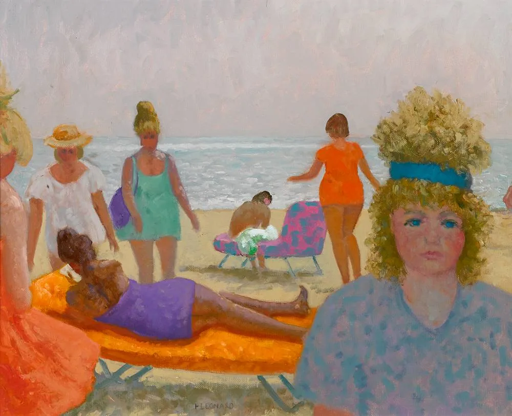 DASSIA, CORFU by Patrick Leonard, 1991, oil on board, sold Jun 2022