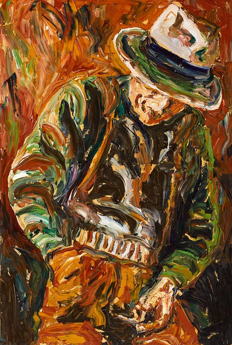 MO THOBAC? by Liam O'Neill, 1991, oil on canvas, sold Jun 2022