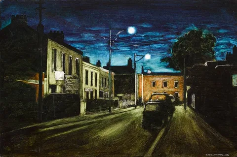 Oliver Comerford, OFF CAMDEN STREET, DUBLIN, 1994, oil on board; (unframed)