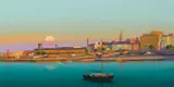 Tom Roche, MOON RISE, DÚN LAOGHAIRE HARBOUR, COUNTY DUBLIN