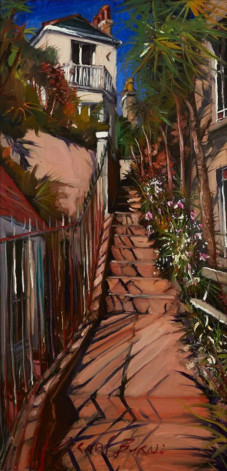 Gerard Byrne, SORRENTO STEPS, DALKEY, COUNTY DUBLIN, oil on canvas
