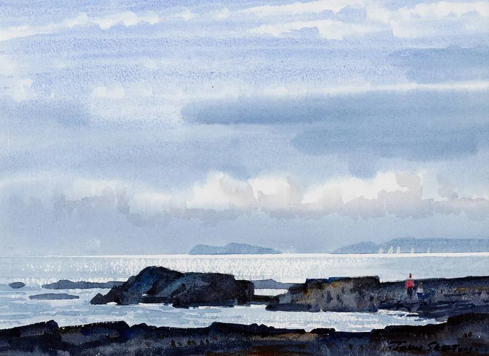 WESTERN SKY by John Skelton, watercolour, sold Mar 2022