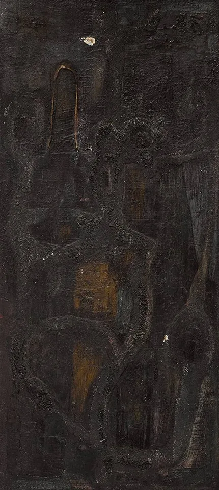 MASK by Gerard Dillon, mixed media on canvas, offered Mar 2022
