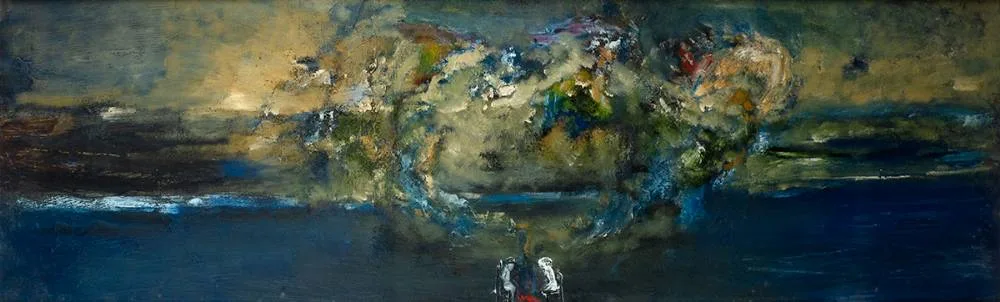 CHRISTIE EXPLAINS NELFIN by Noel Sheridan, 1988, oil on panel, offered Mar 2022