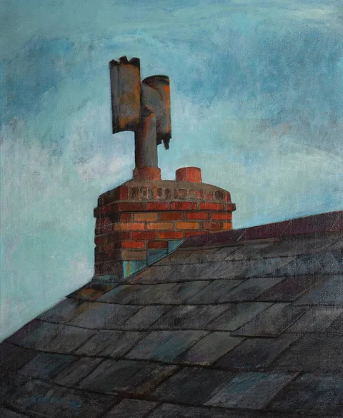 Lorcan Walshe, CHIMNEY, 1983, acrylic on canvas