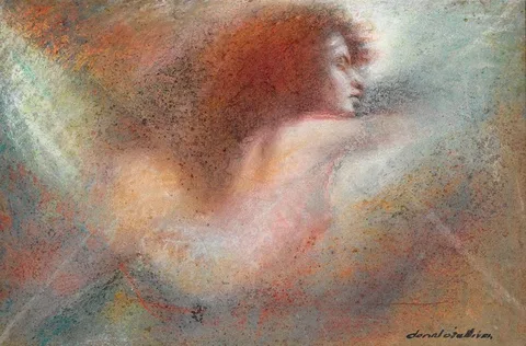 Donal O'Sullivan, GIRL IN A HAMMOCK, 1989, pastel