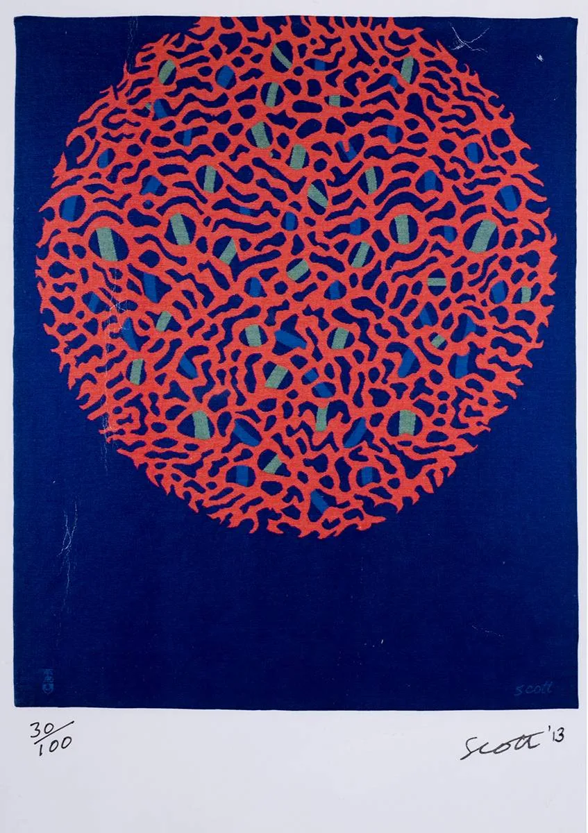 CHRISTMAS GREETING CARD by Patrick Scott, 2013, colour print; (no. 30 from an edition of 100), sold Mar 2022