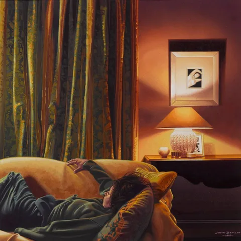 John Devlin, INTERIOR, 2001, gouache