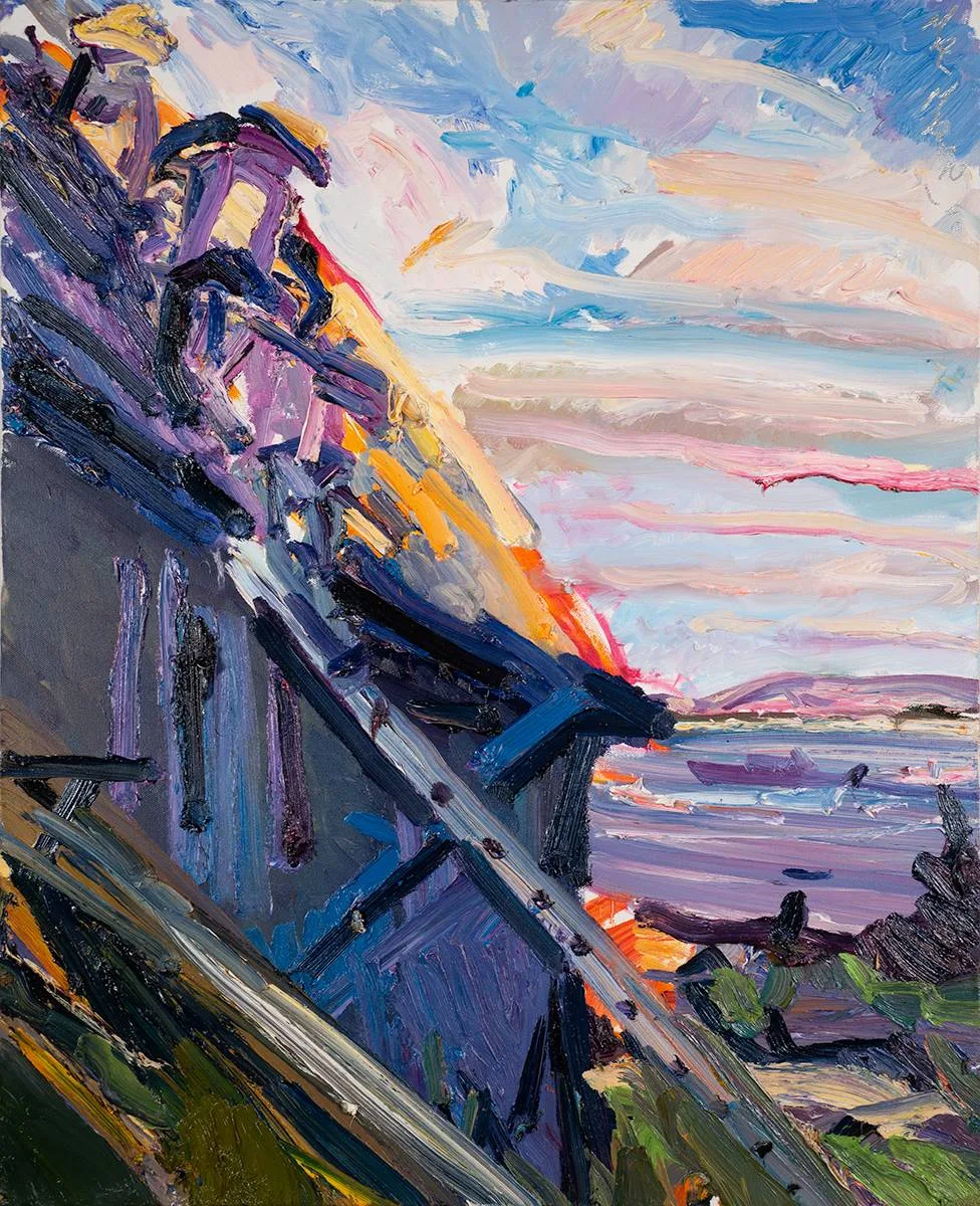 NEAR CARRAROE, COUNTY GALWAY by Brian MacMahon, 2000, oil on canvas; (unframed), sold Mar 2022