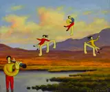 Alan Kenny, LANDSCAPE WITH MUSICIANS AND GIRLS