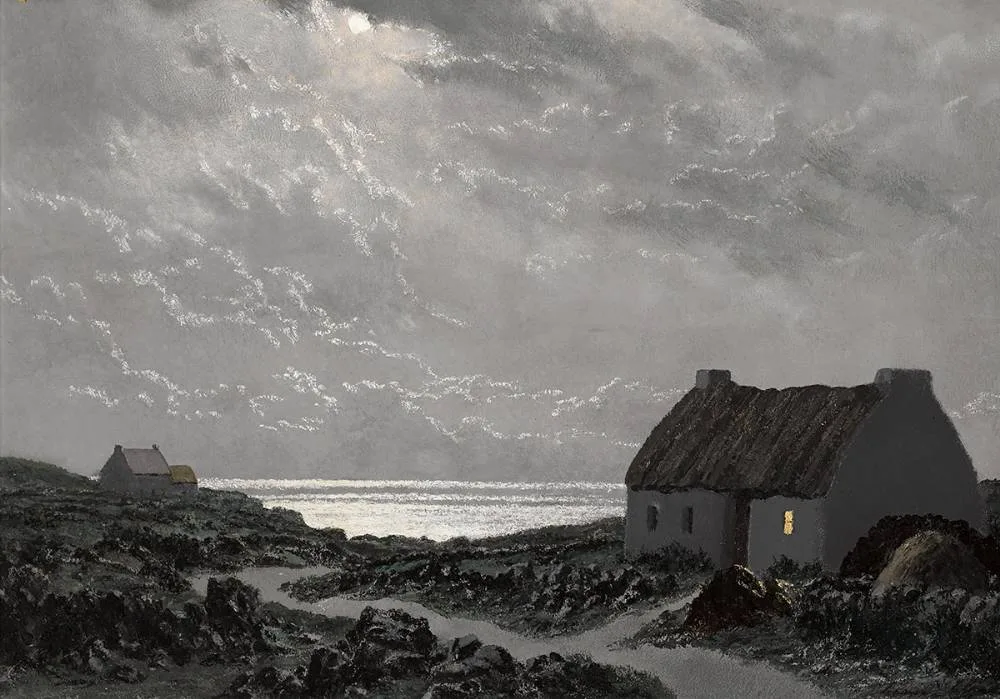 DONEGAL NOCTURNE by Ciaran Clear, oil on board, sold Mar 2022