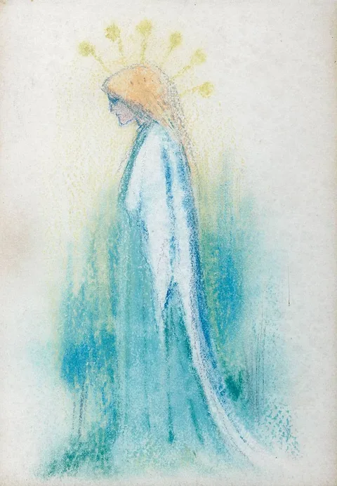 George Russell, CELESTIAL FIGURE, pastel
