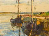 Charles Vincent Lamb, BOATS AT CARRAROE, COUNTY GALWAY