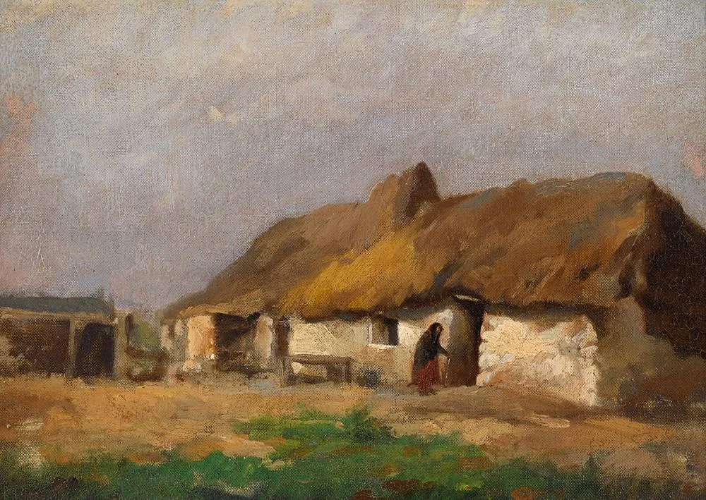 THE CABIN by Leo Whelan, oil on board, sold Mar 2022