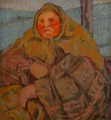 Grace Henry, WOMAN IN TRAIN ON WAY TO MARKET, GLENS OF ANTRIM