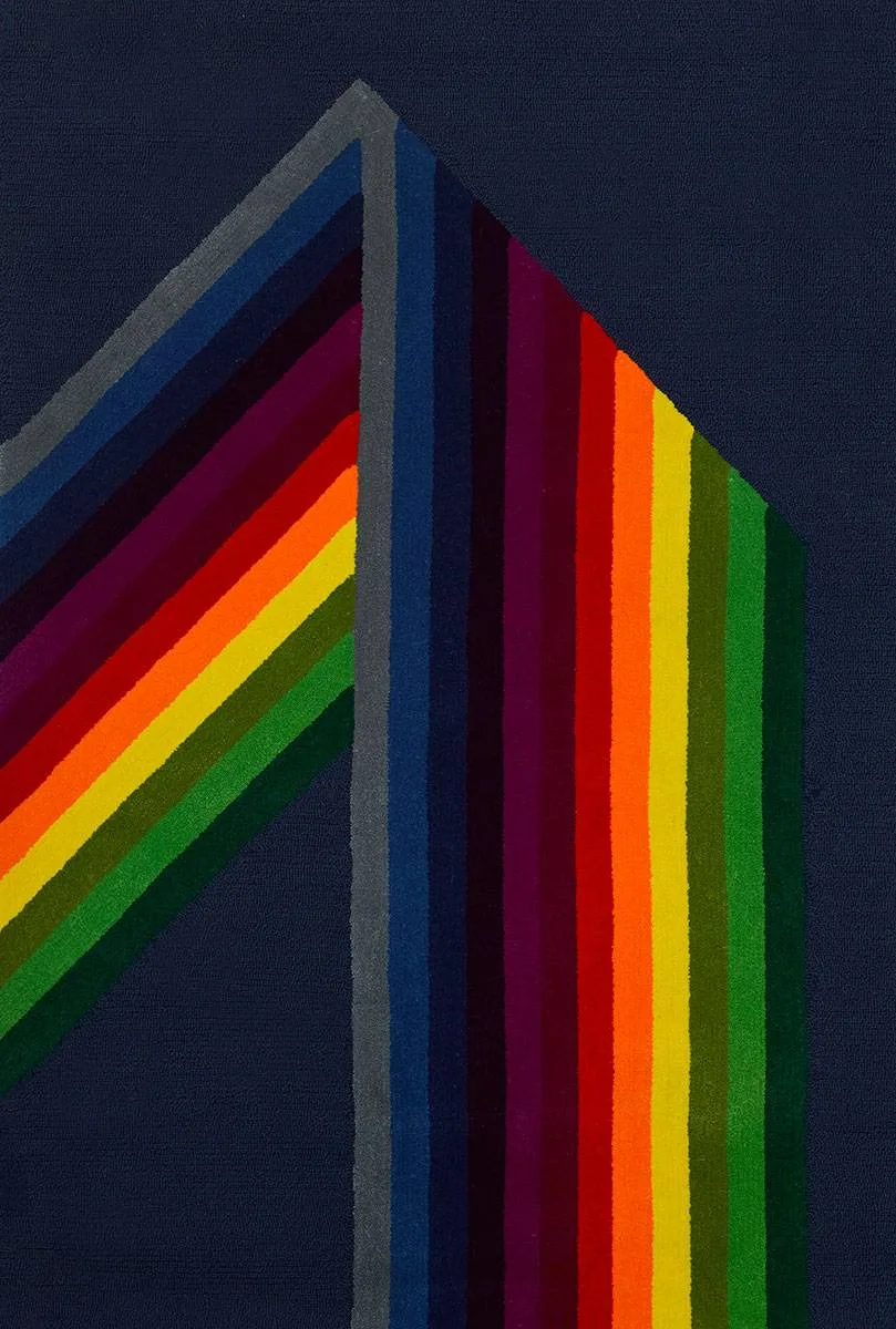 RAINBOW RUG NO. 2 by Patrick Scott, handwoven tufted rug/wall hanging by VSoske Joyce Ltd (now The Dixon Carpet Company); (no. 6 from an edition of 20), sold Mar 2022