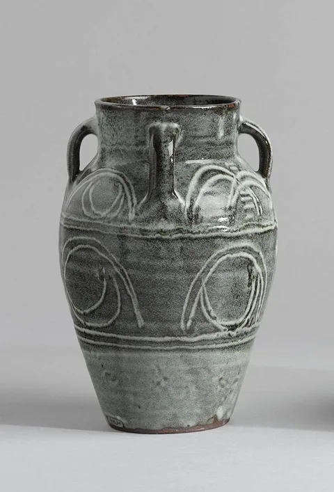 Ladi Kwali, LARGE JAR WITH HANDLES, glazed stoneware