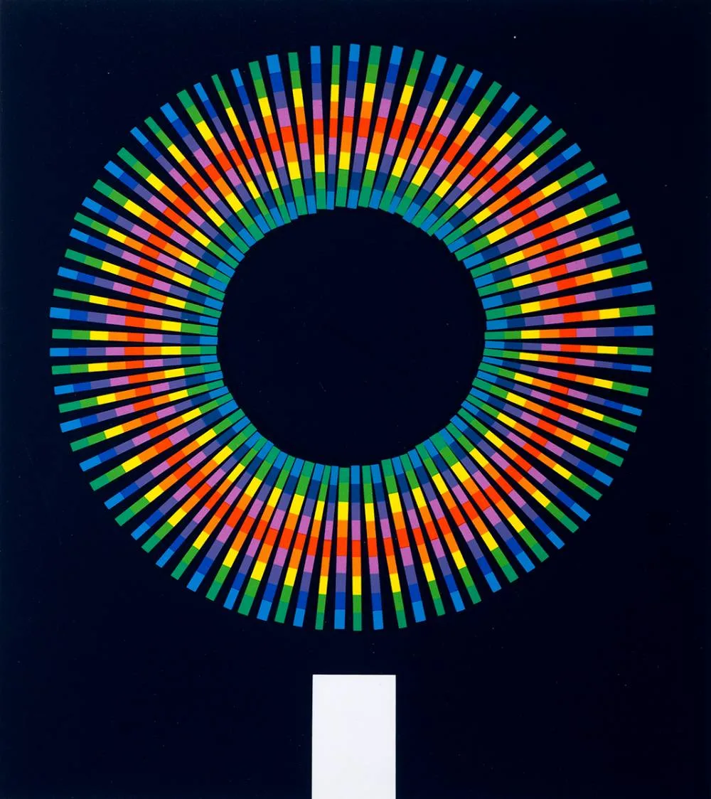CHRISTMAS GREETING CARD by Patrick Scott, 1985, colour print; (no. 44 from an edition of 50), sold Dec 2021